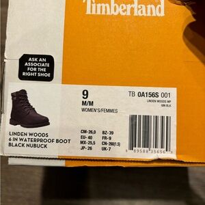Timberland Linden Woods Women’s boots, Black, Size 9